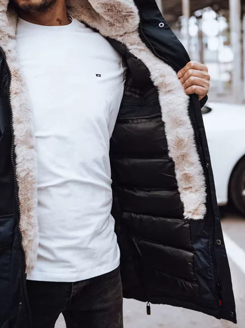 Vyriška tamsiai mėlyna žieminė striukė Space