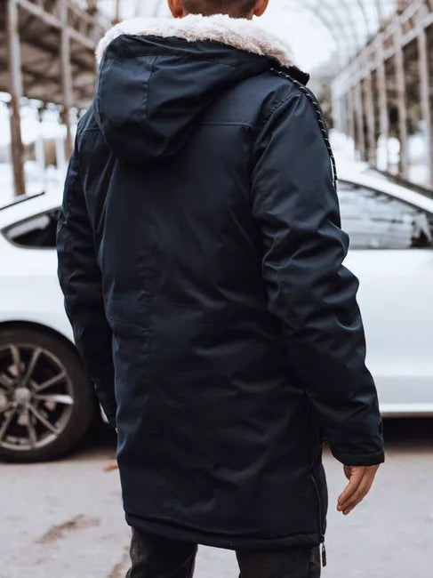 Vyriška tamsiai mėlyna žieminė striukė Space