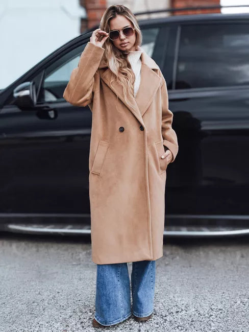 Women's loose-fitting brown coat Wild