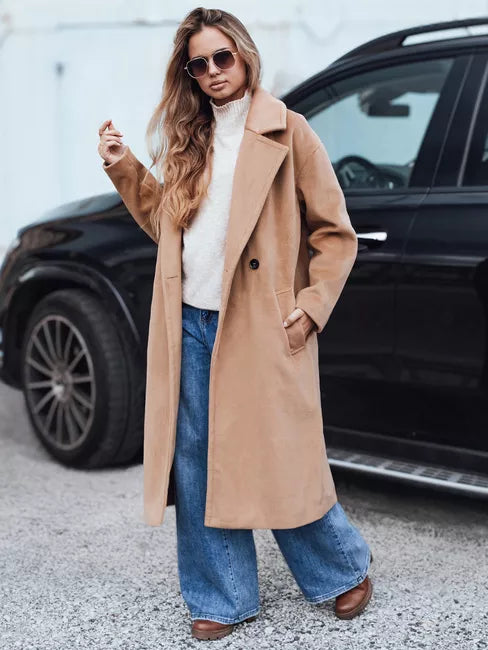 Women's loose-fitting brown coat Wild