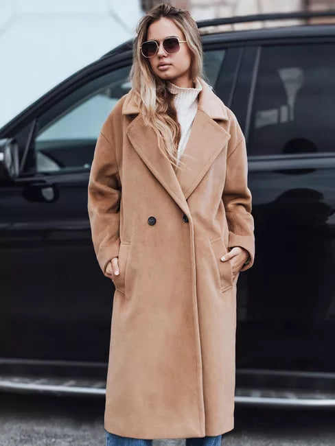 Women's loose-fitting brown coat Wild