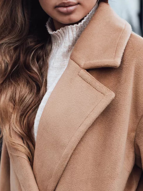 Women's loose-fitting brown coat Wild