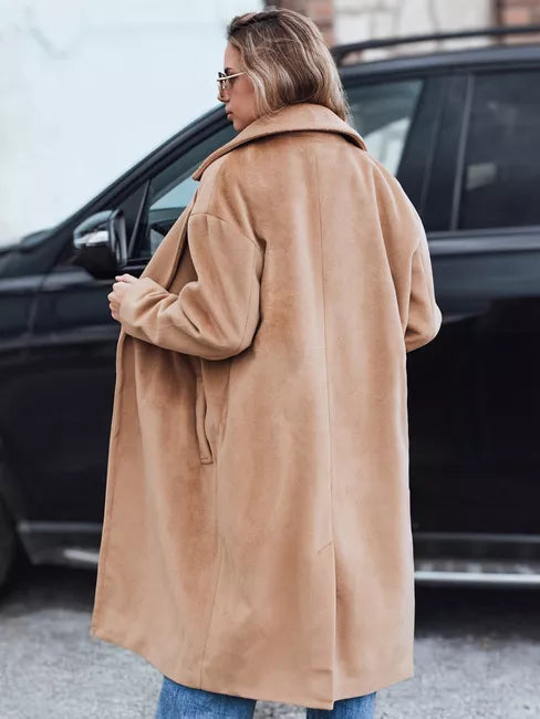 Women's loose-fitting brown coat Wild