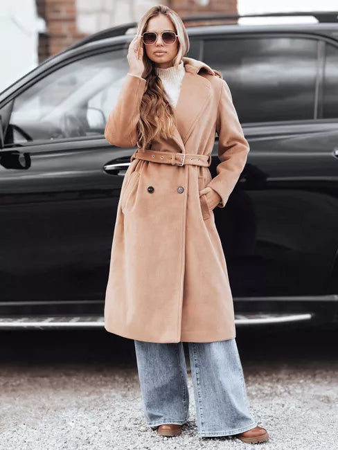 Women's light brown winter coat Gino