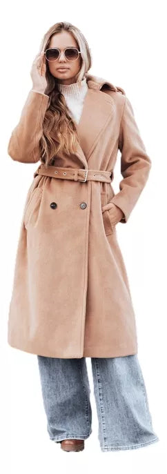 Women's light brown winter coat Gino