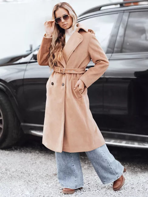 Women's light brown winter coat Gino