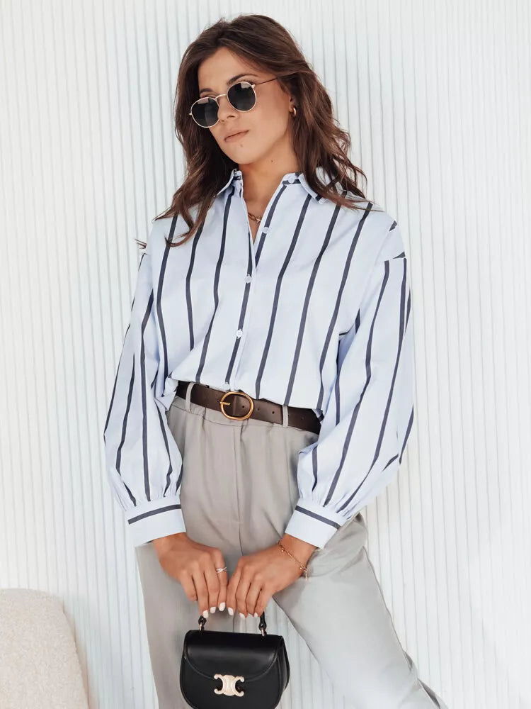 Women's blue shirt Delun