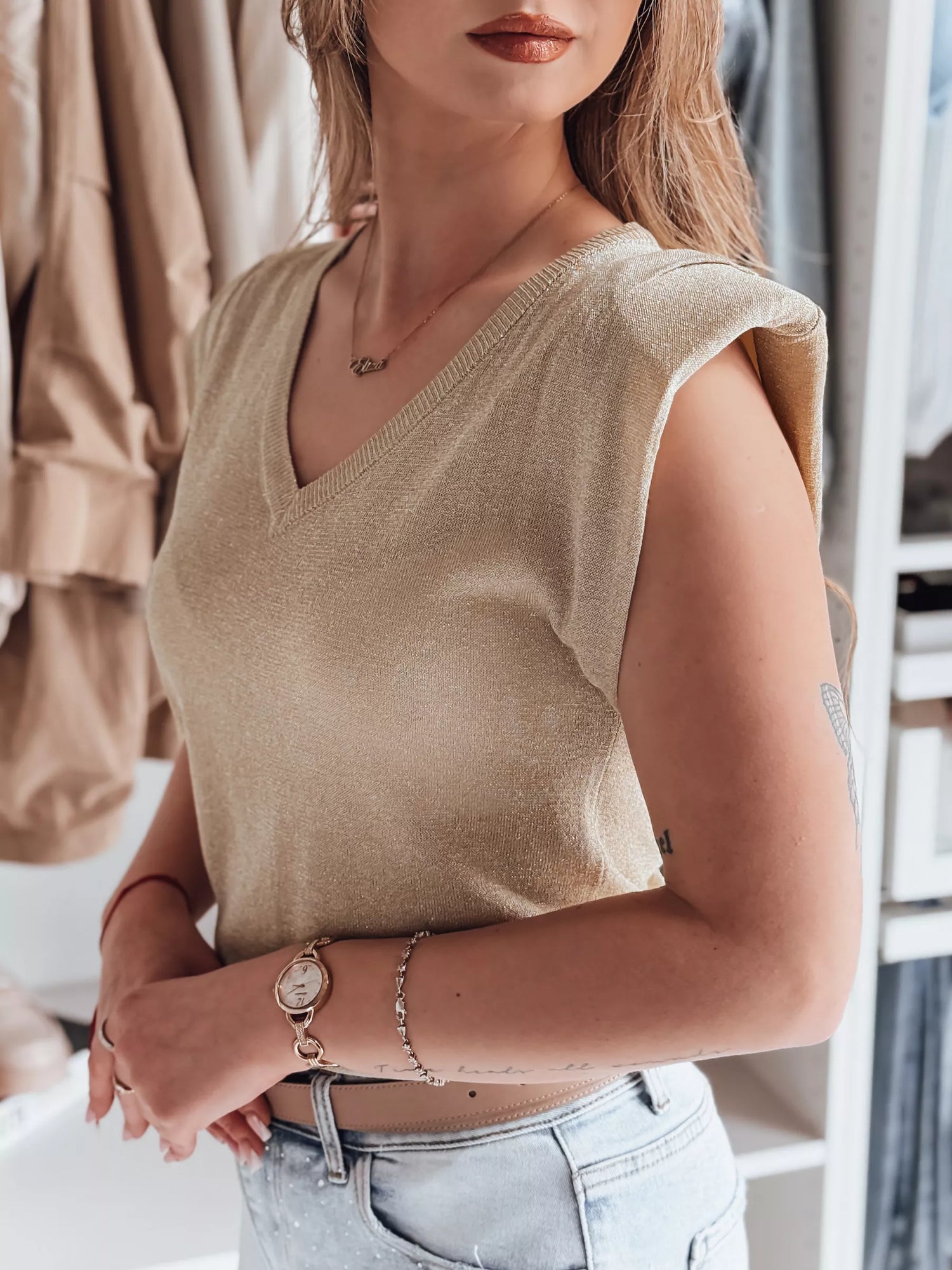 Women's brown blouse SELFINA