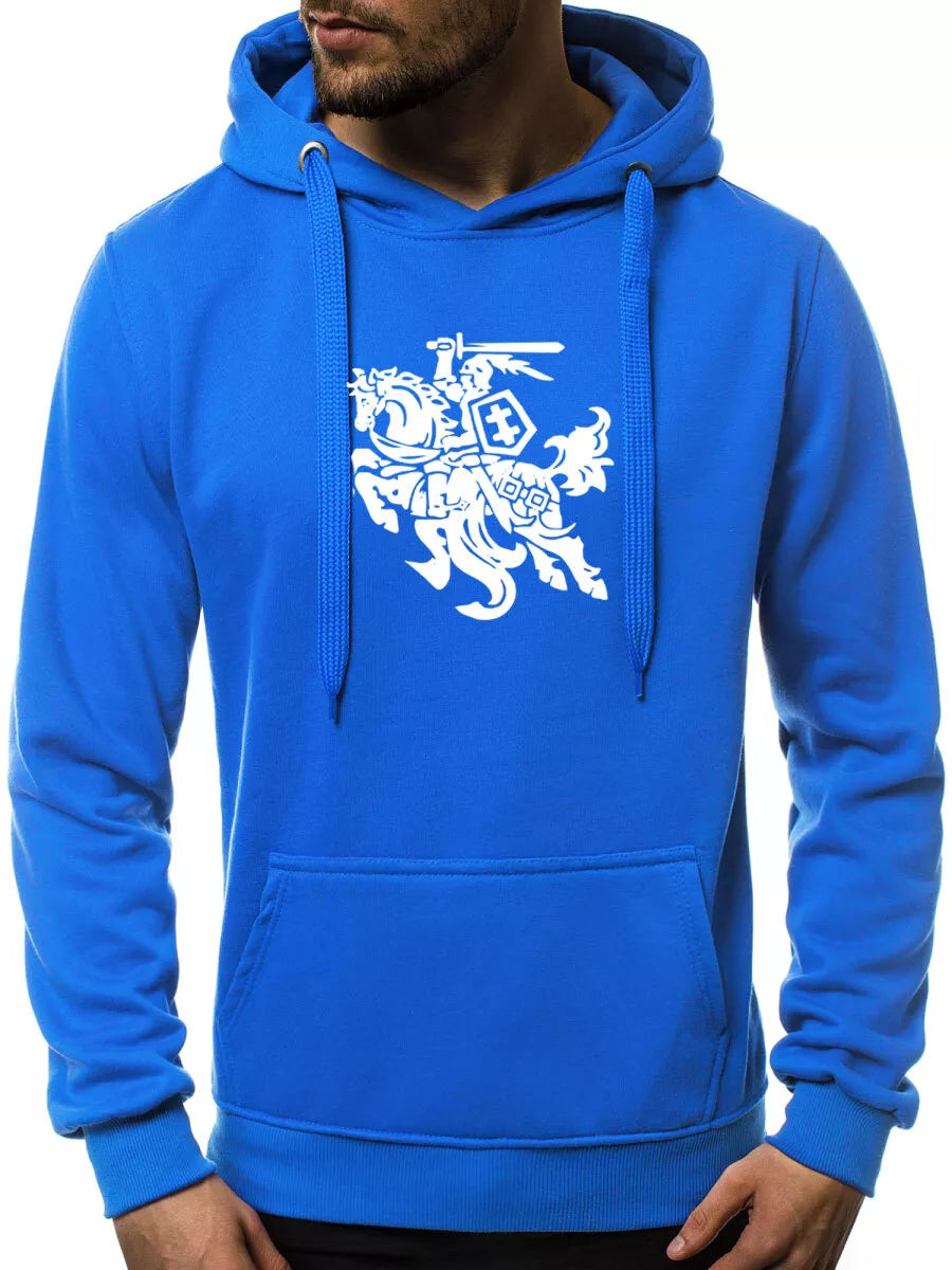 Blue men's hoodie Vytis