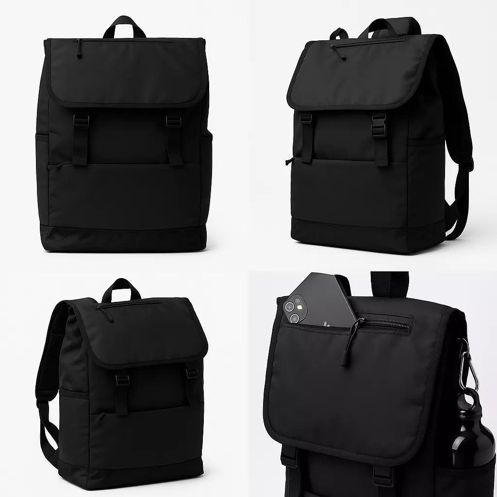 Black backpack Trois