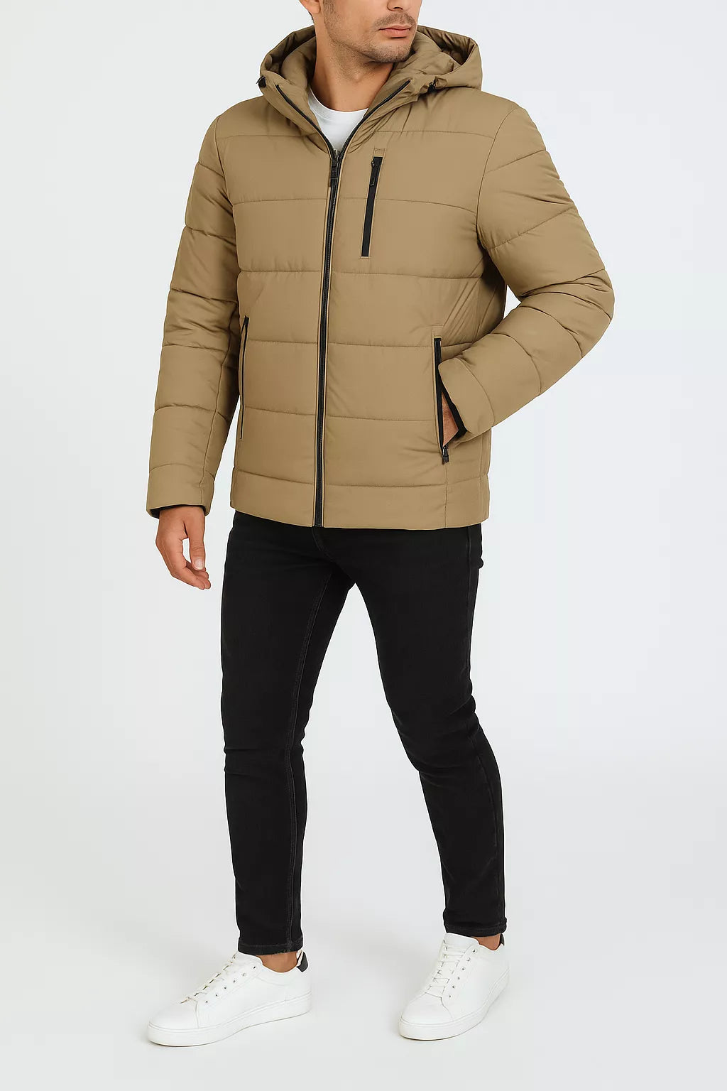 Men's winter light brown jacket Nevan