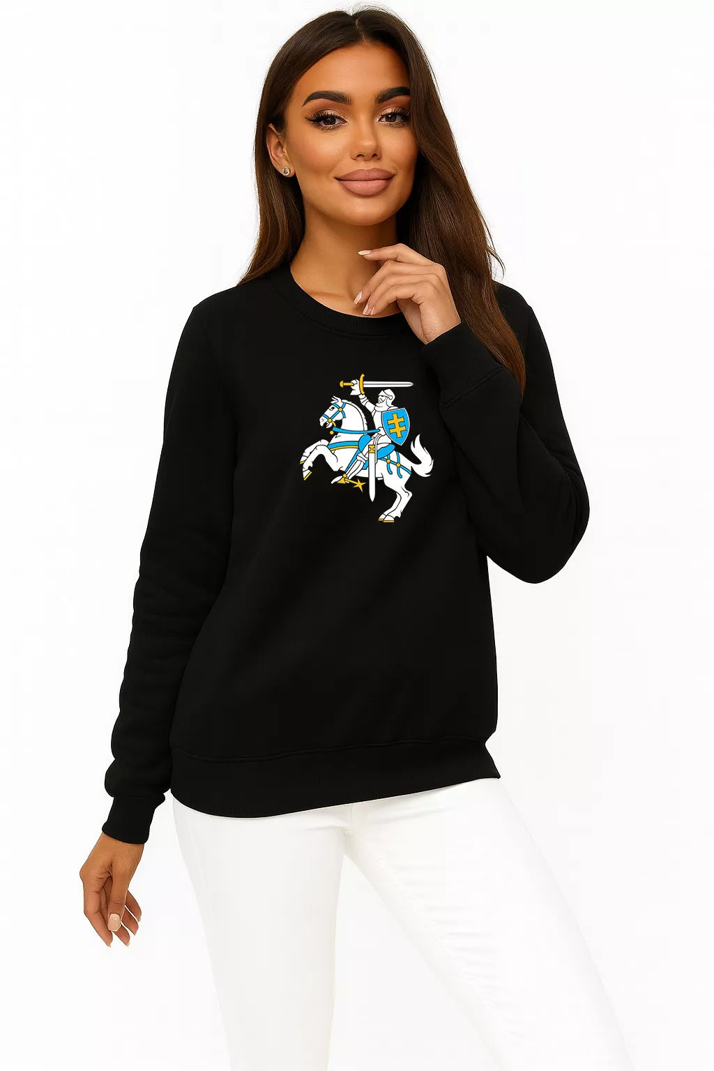 Women's black hoodie Vytis