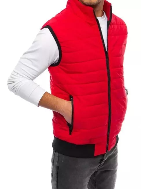Men's quilted red vest Lider