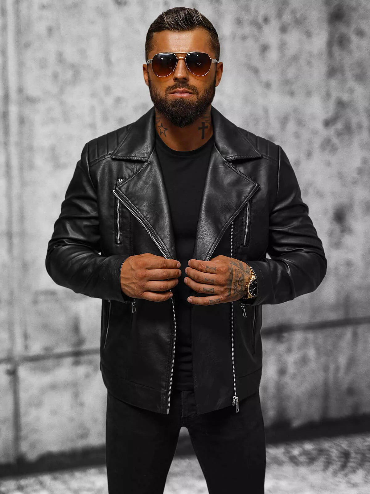 Barber eco-leather jacket