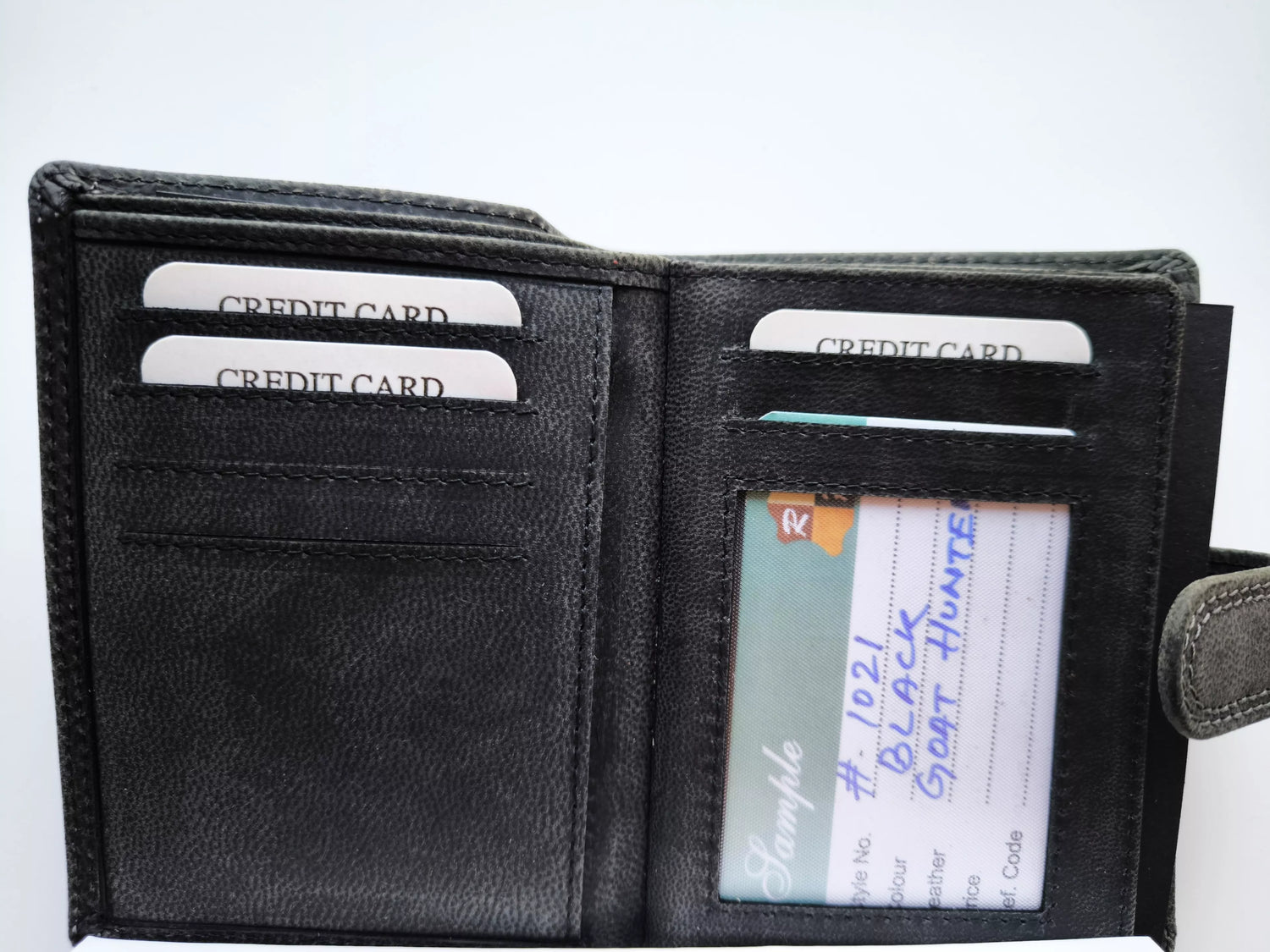 Men's black wallet made of genuine leather Pikan