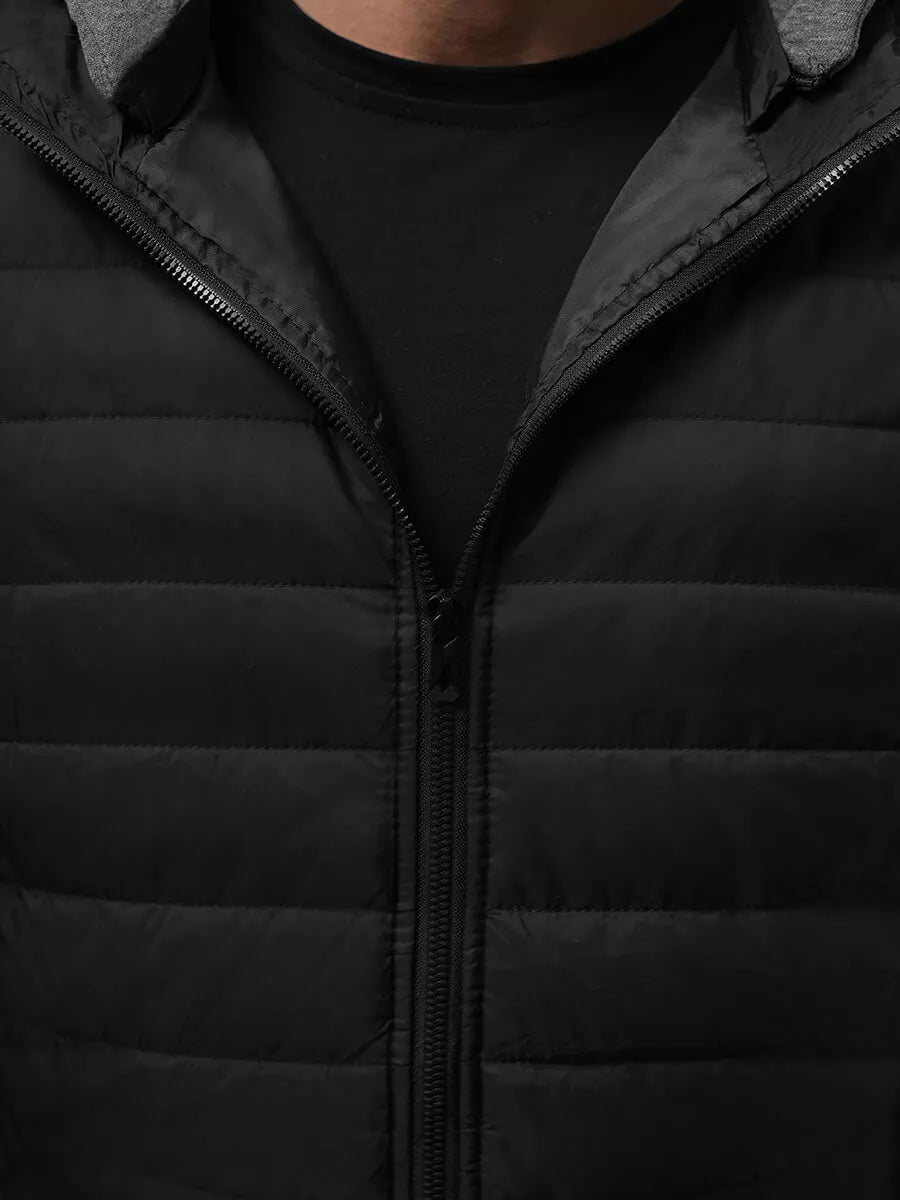 Black vest with hood Naron