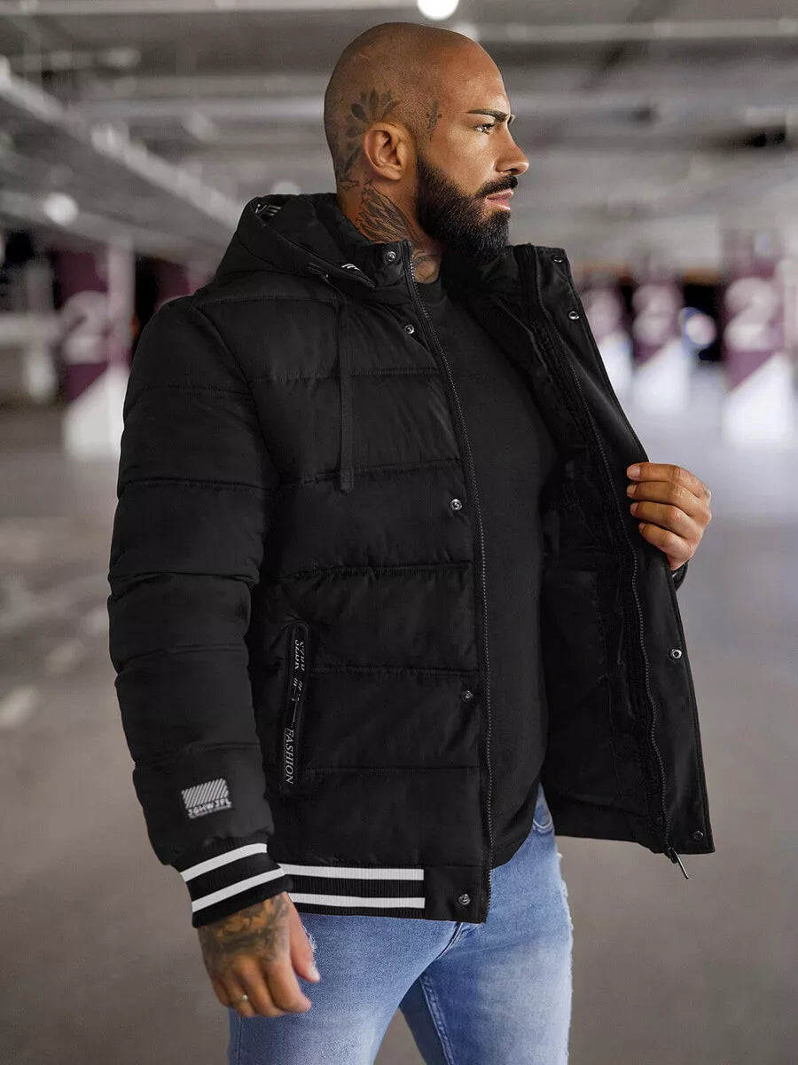 Aibel men's black quilted jacket