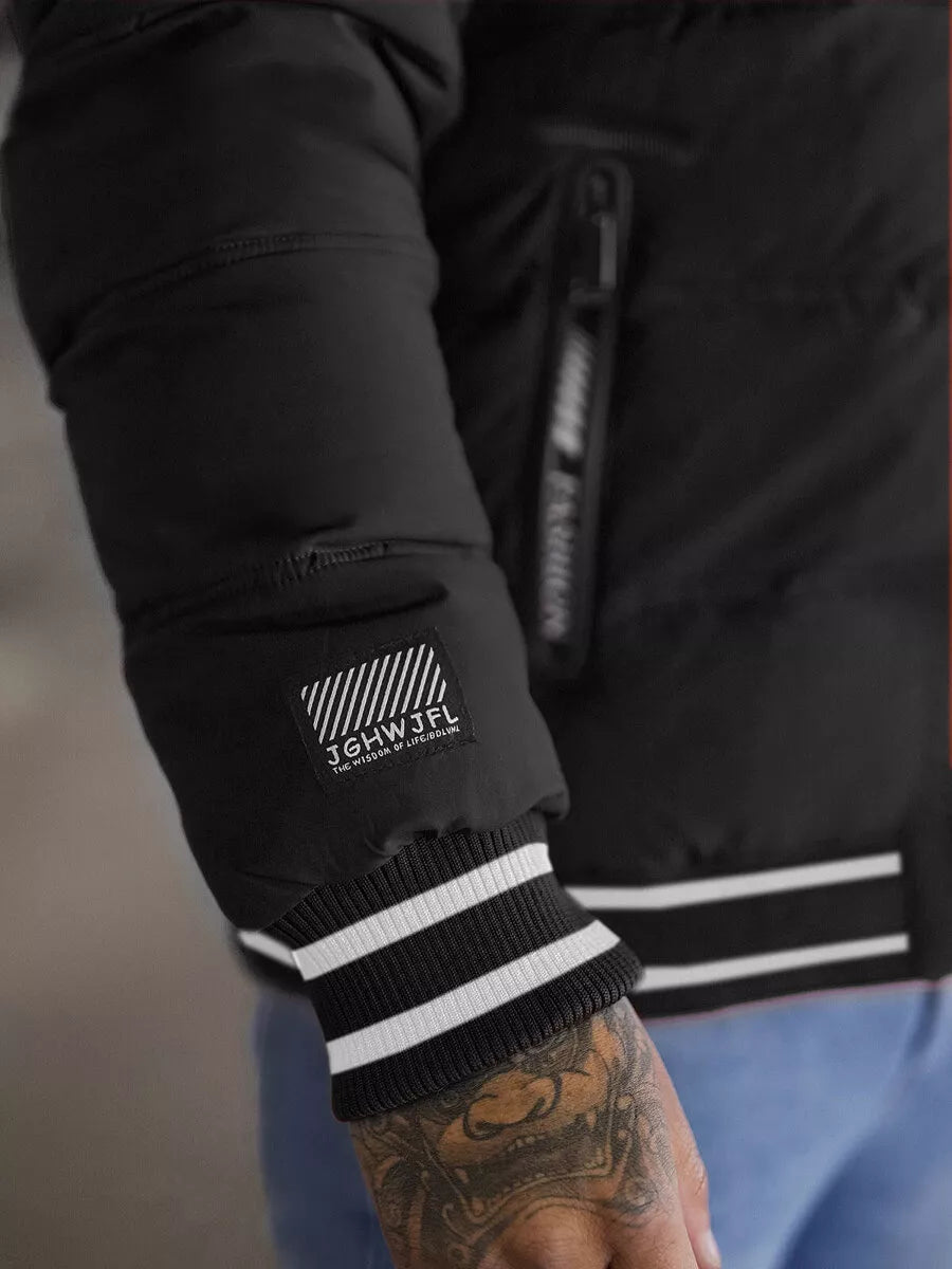 Aibel men's black quilted jacket