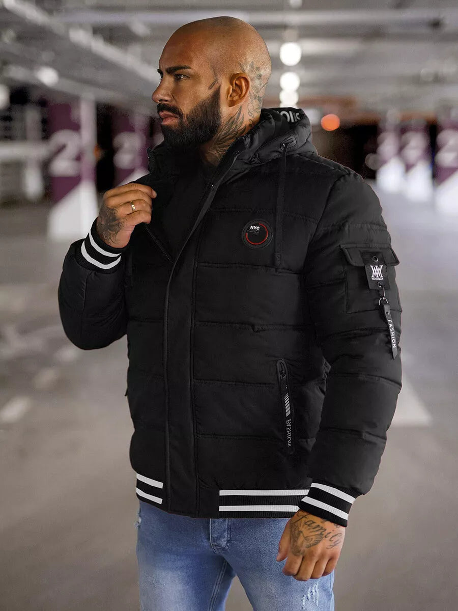 Aibel men's black quilted jacket