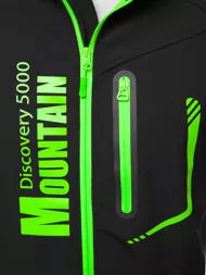 Black men's jacket with green details Ero