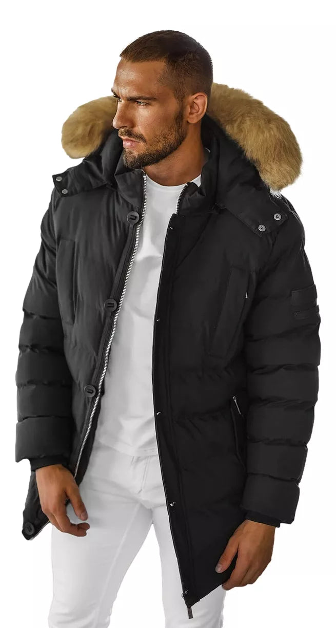Black winter men's jacket Tulen