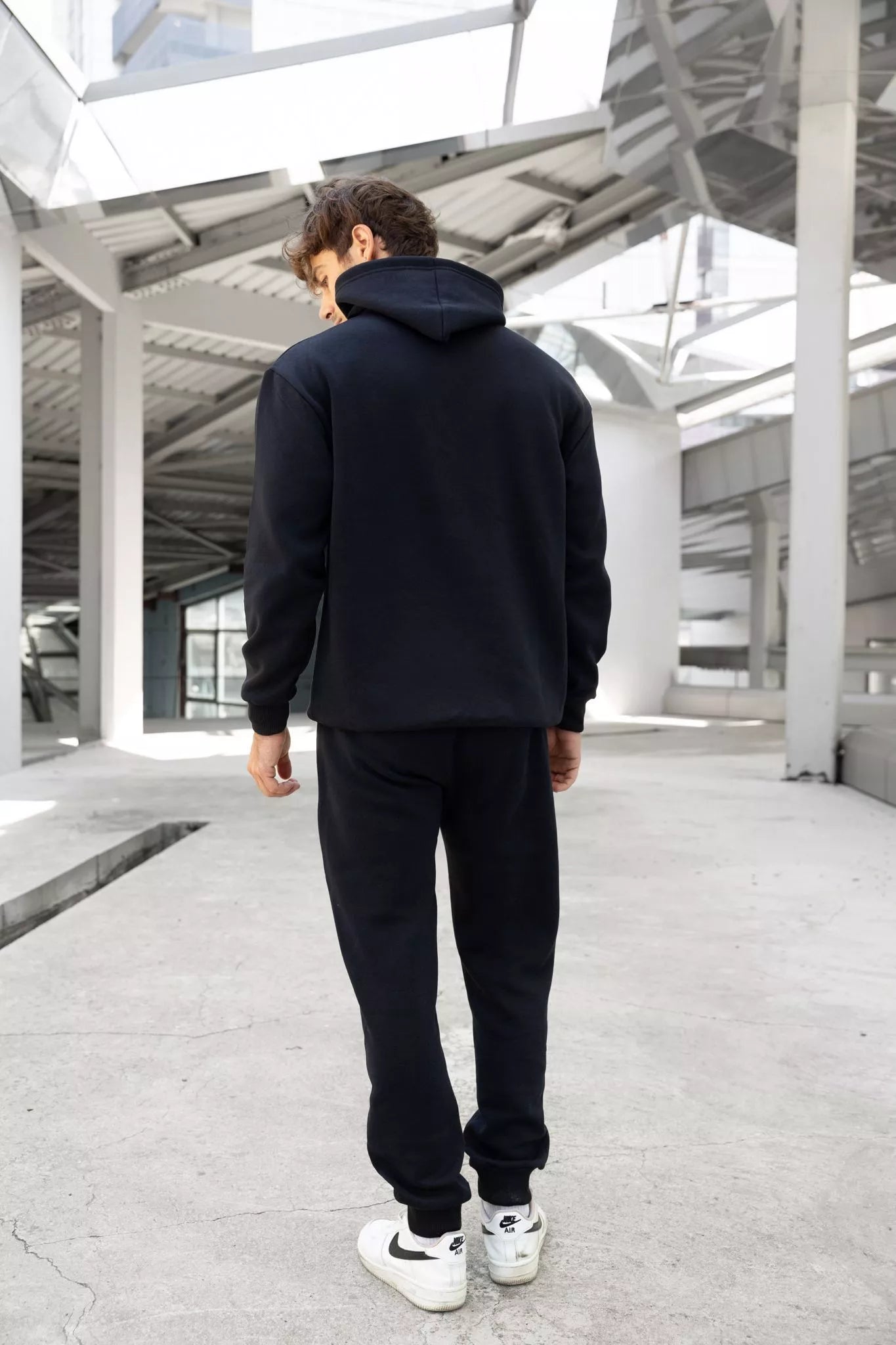 Black men's hooded tracksuit Agero