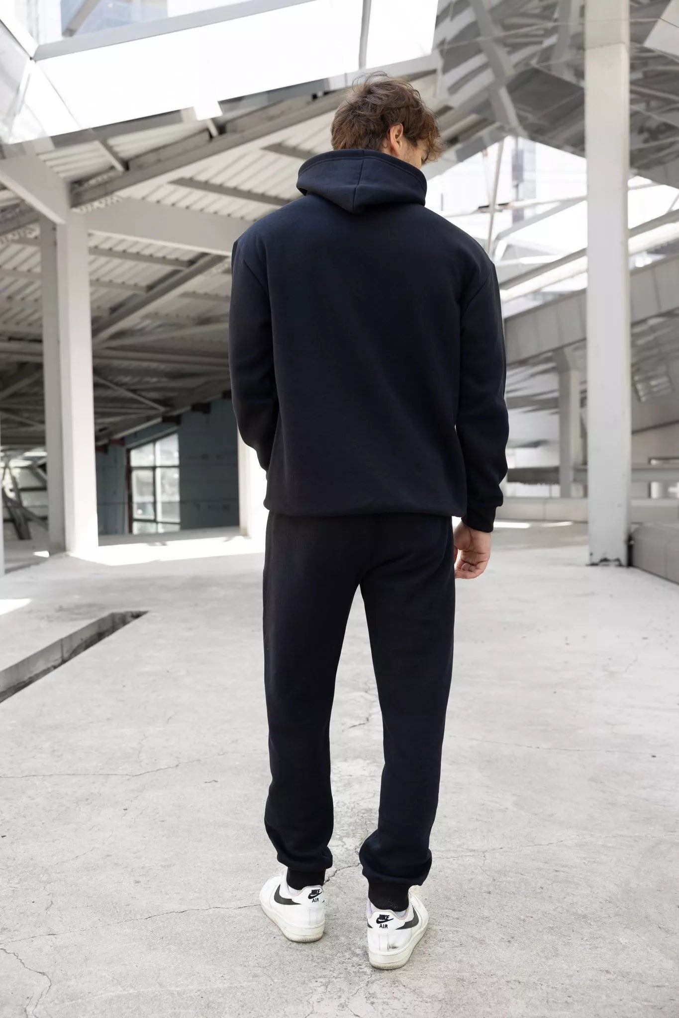 Black men's hooded tracksuit Agero