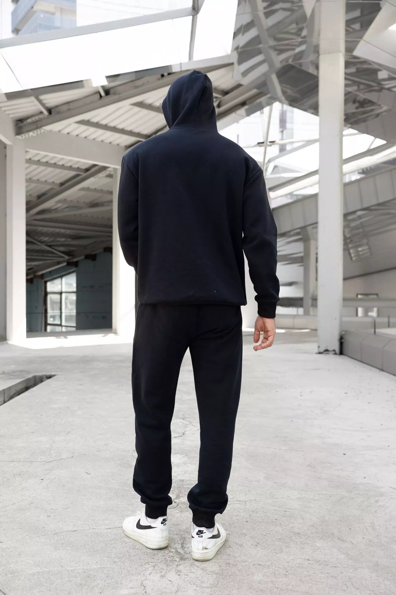 Black men's hooded tracksuit Agero