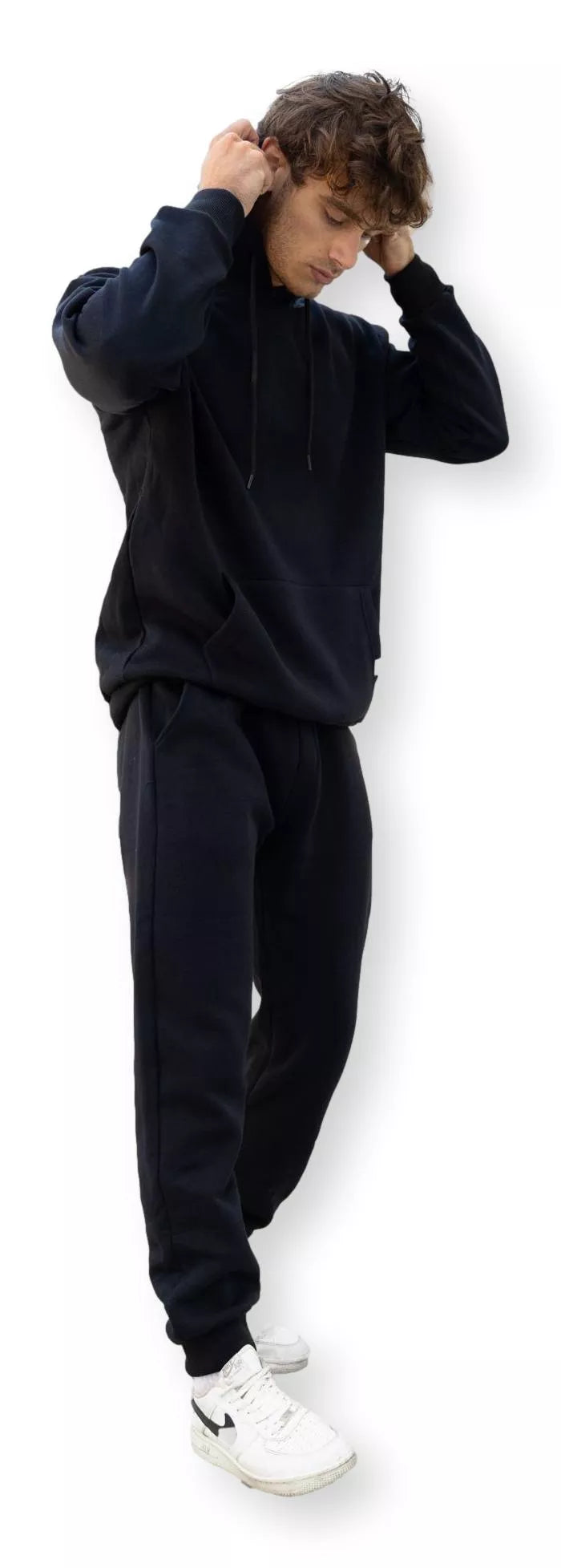 Black men's hooded tracksuit Agero