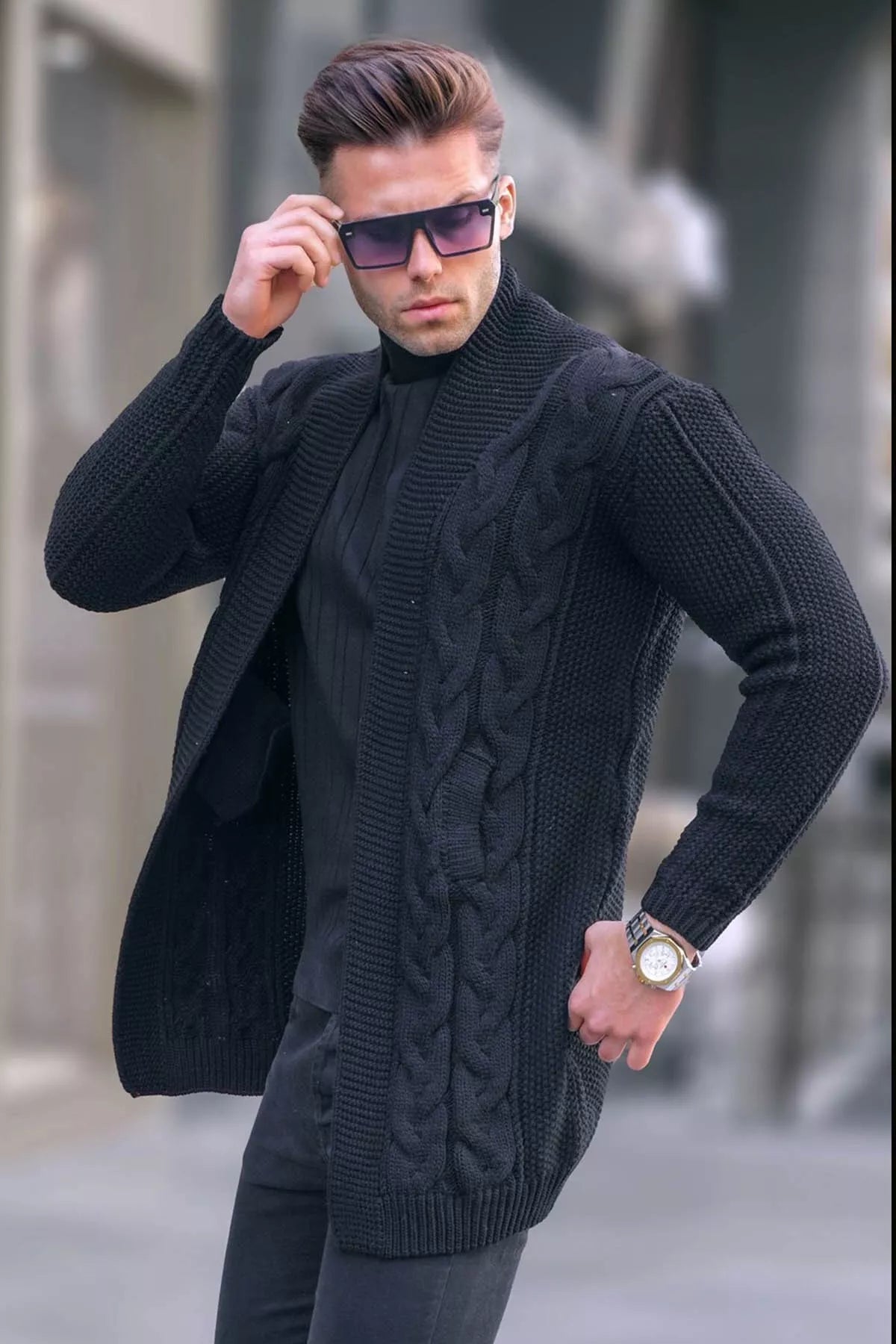 Black men's sweater Roget