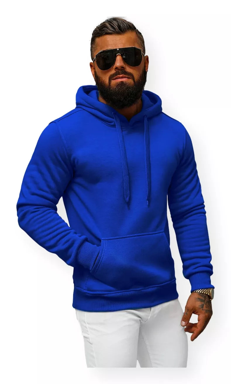 Blue men's hoodie Buvoli