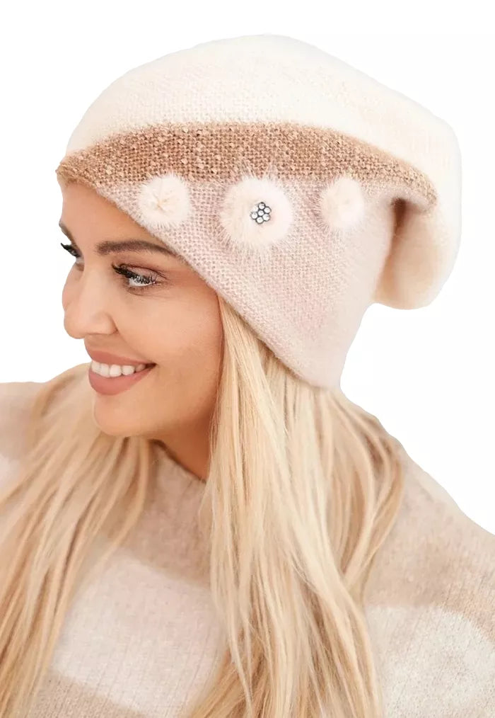 Women's white hat Rose