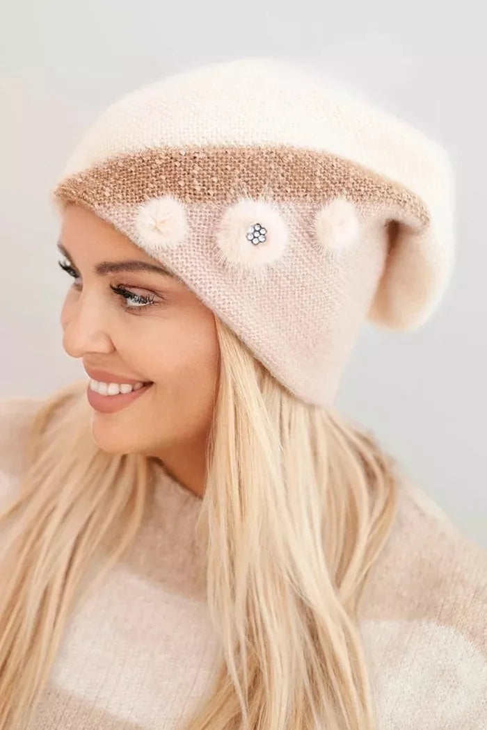 Women's white hat Rose