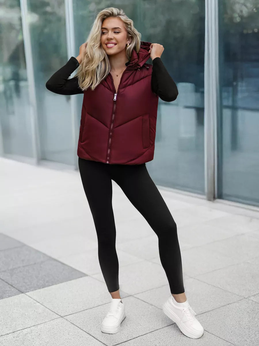 Women's burgundy vest Gusti