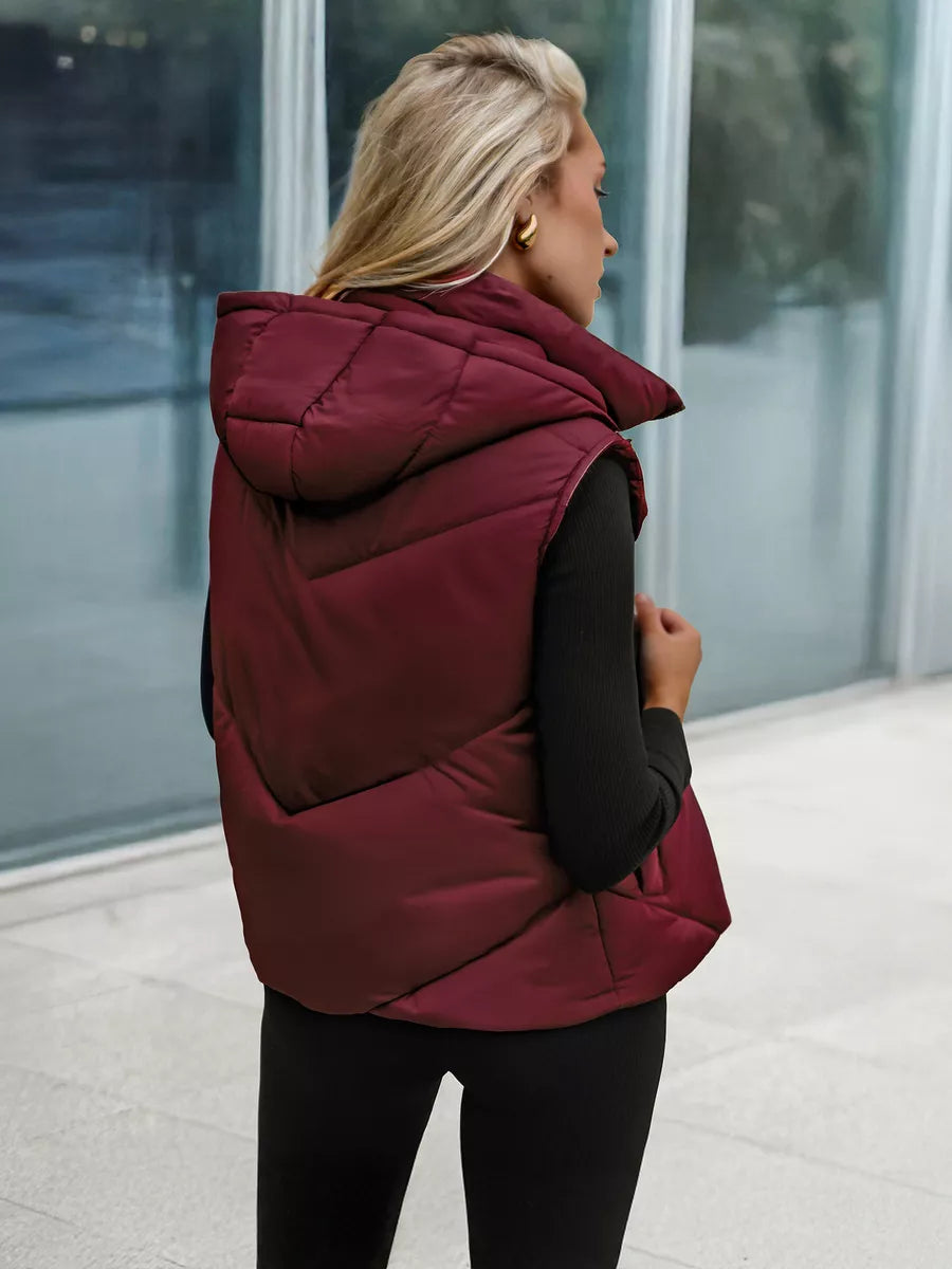 Women's burgundy vest Gusti