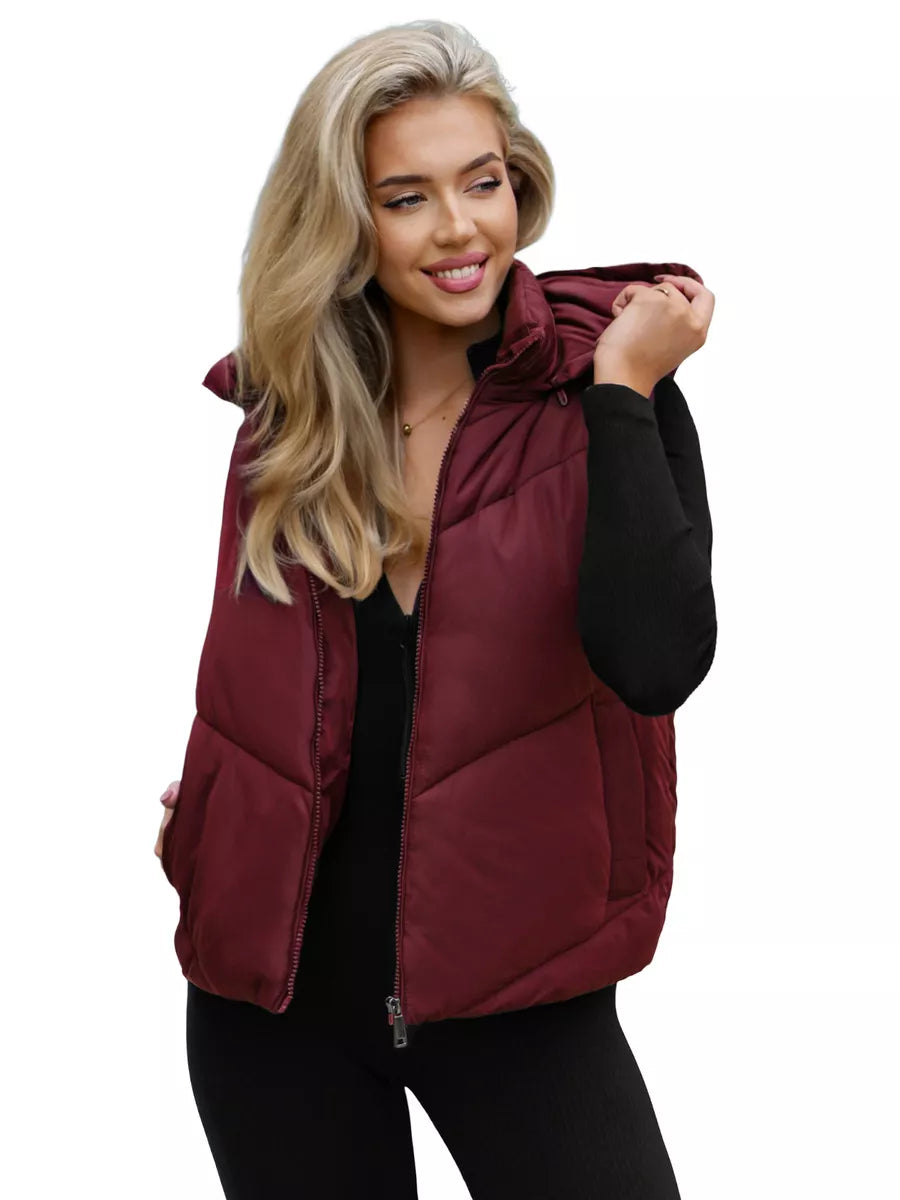 Women's burgundy vest Gusti