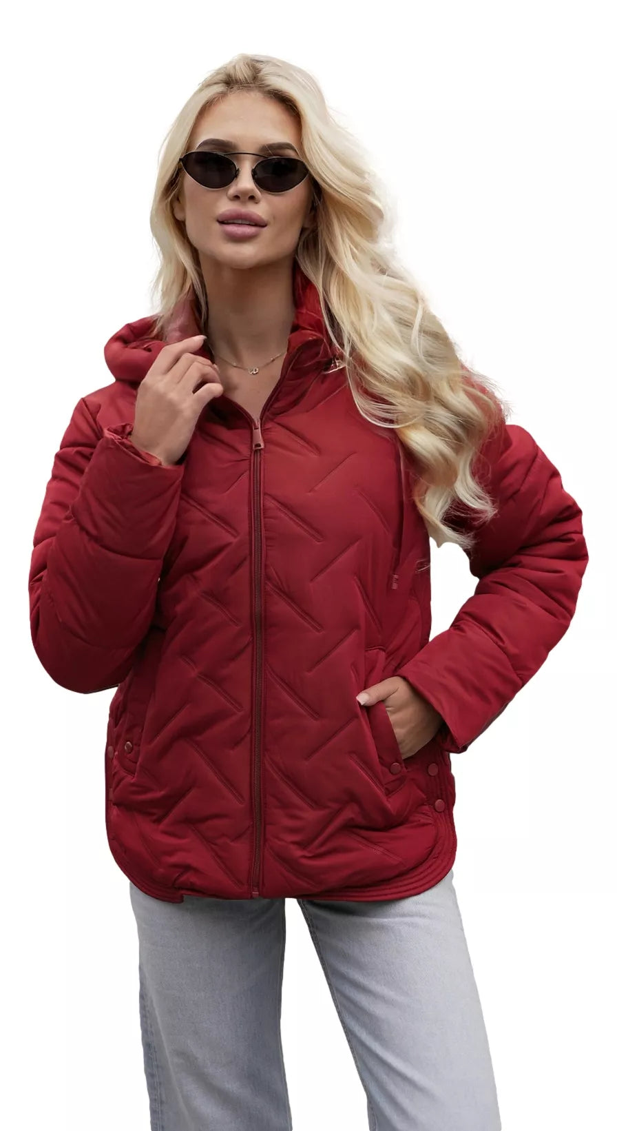 Women's burgundy jacket Erlin