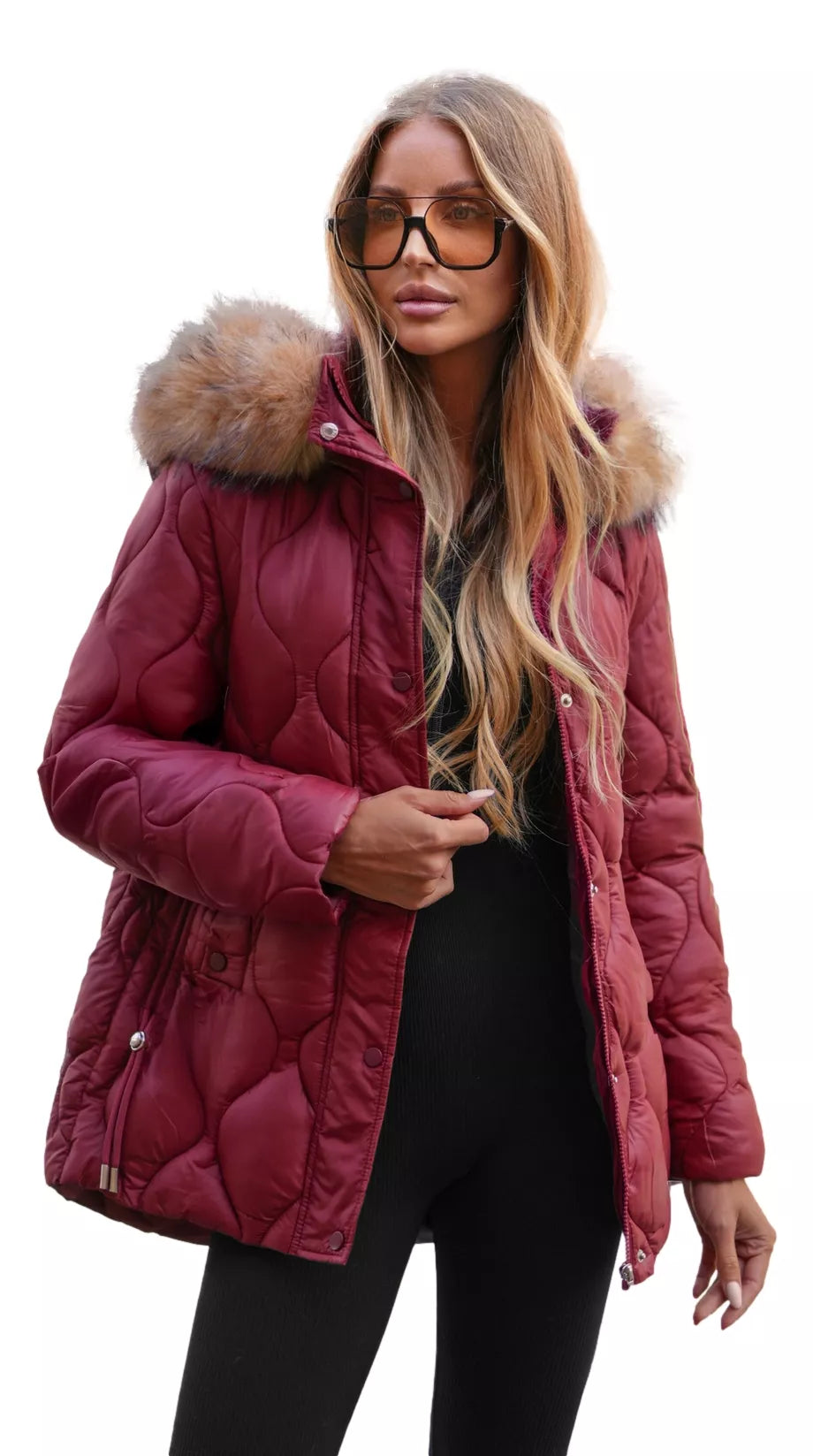 Women's burgundy jacket Mona