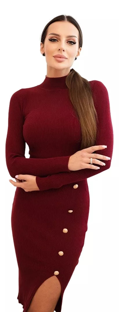Women's burgundy dress Berna