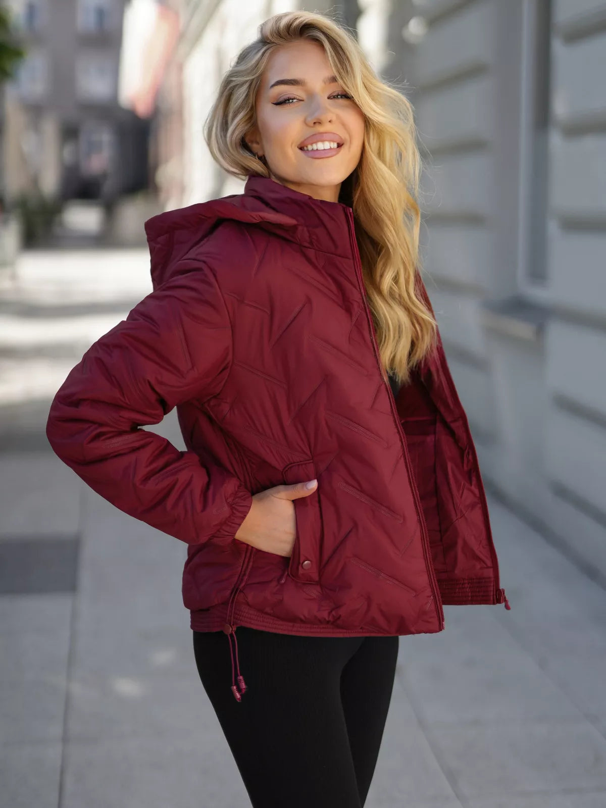 Women's burgundy jacket Lamir