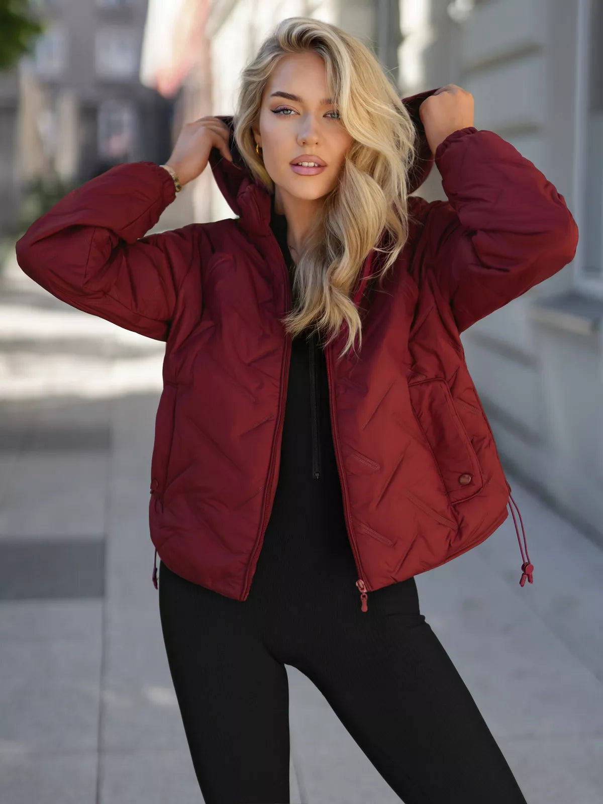 Women's burgundy jacket Lamir