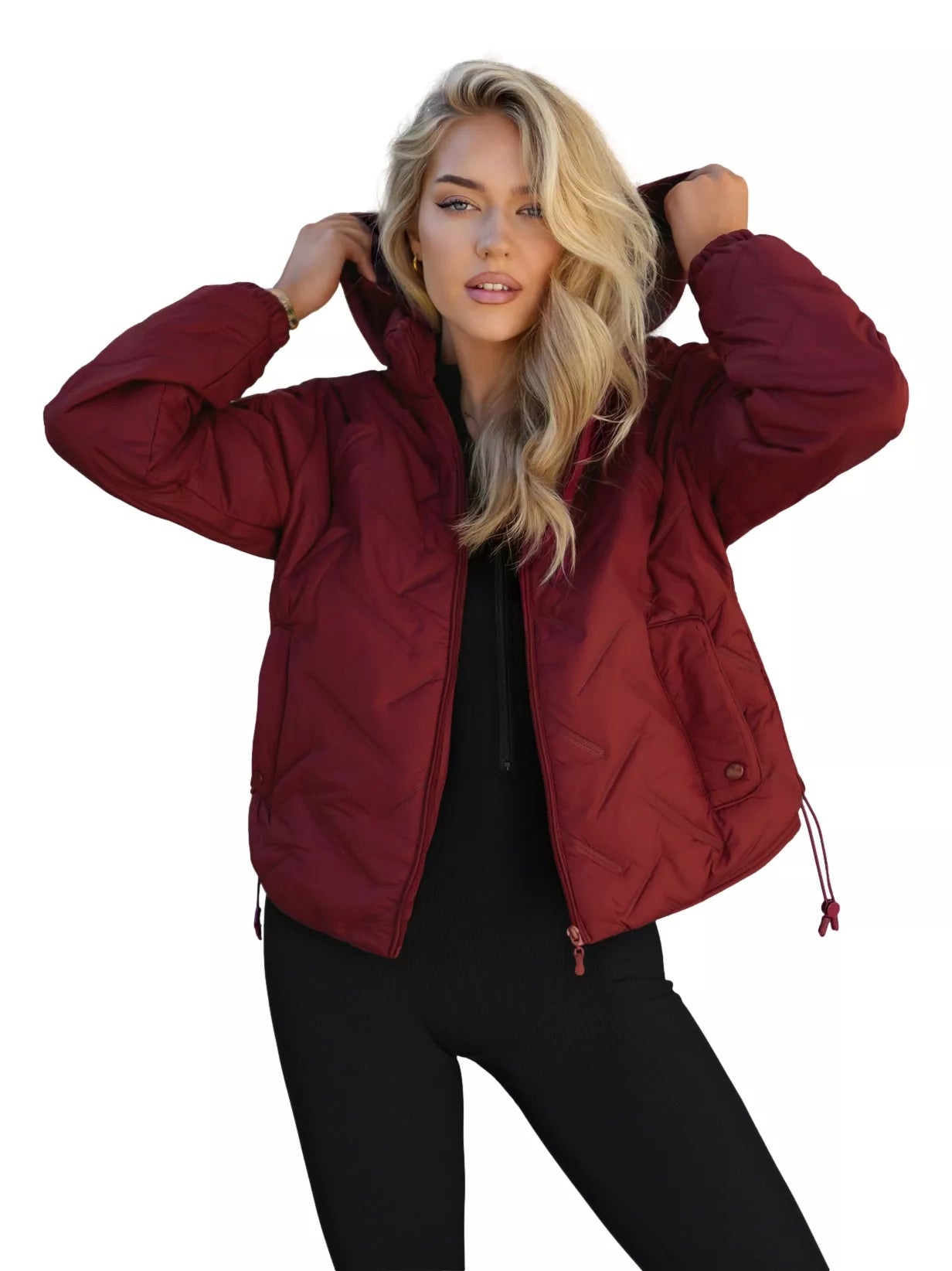 Women's burgundy jacket Lamir