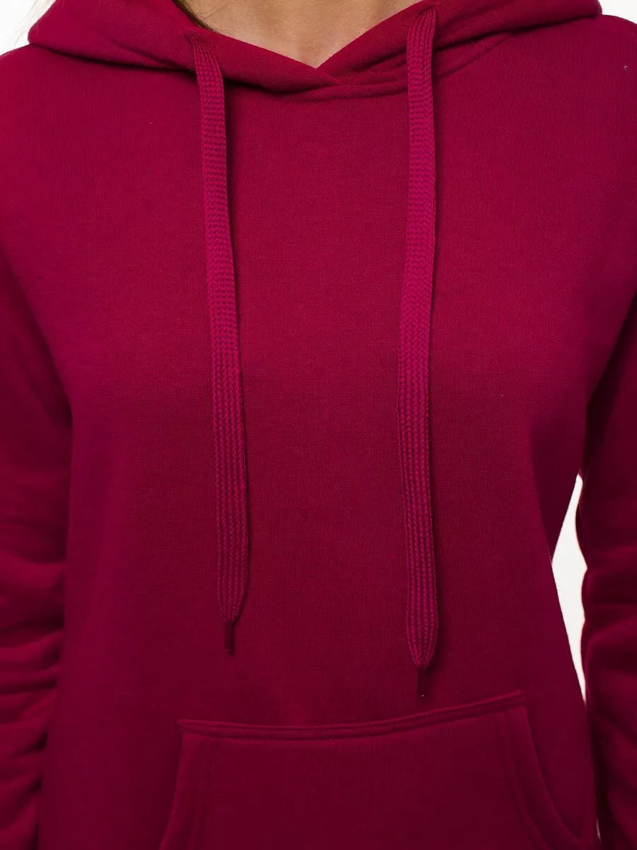 Women's burgundy hooded dress Megan