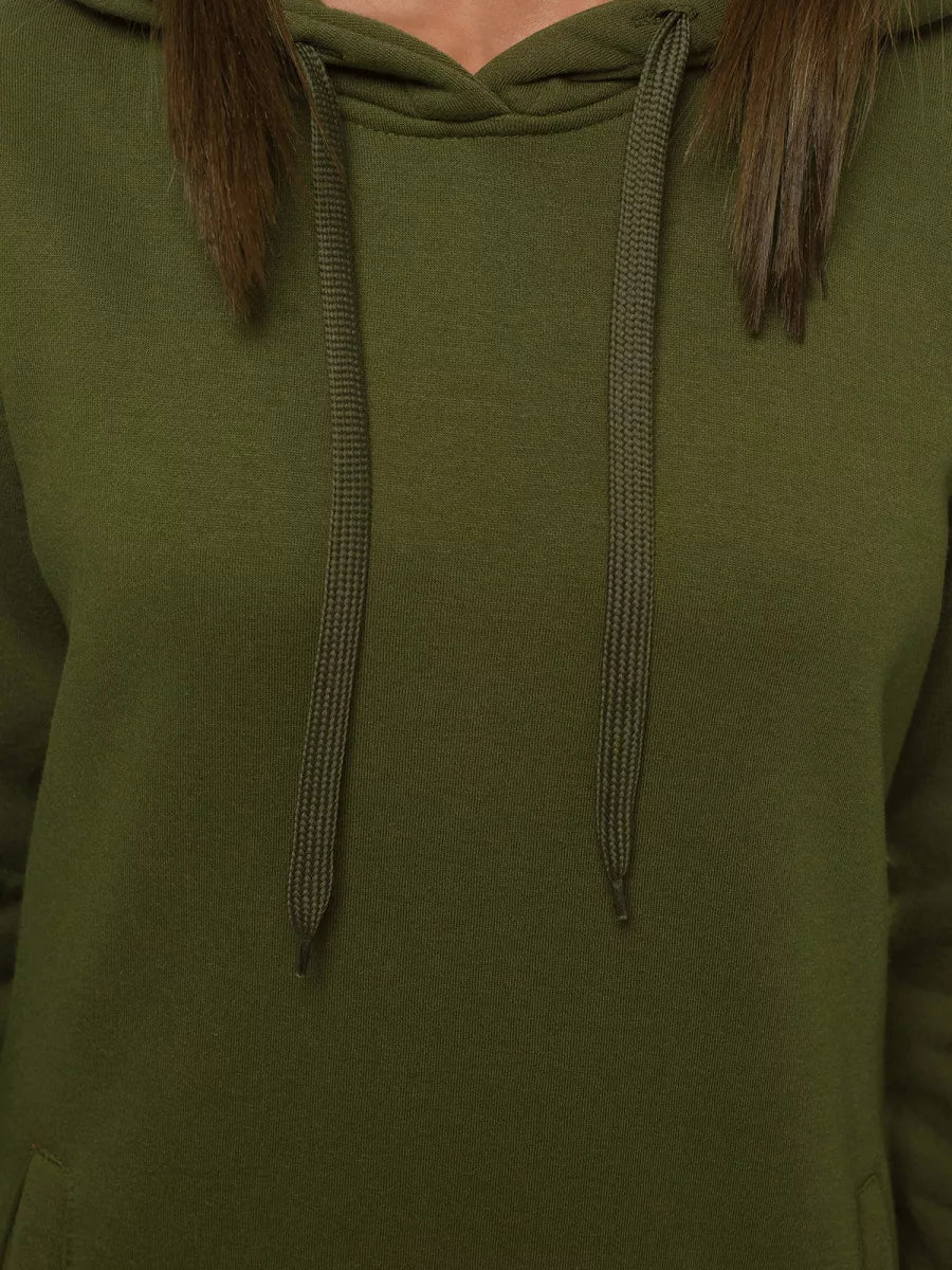 Women's khaki dress with hood Margaret