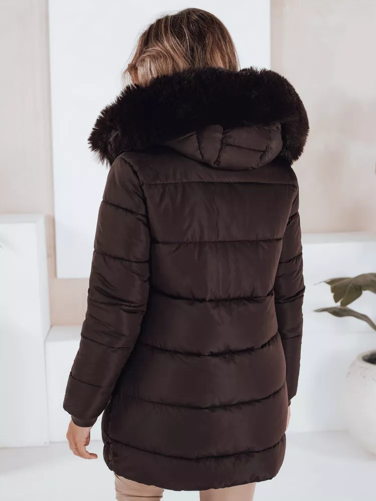 Women's quilted brown jacket Venit