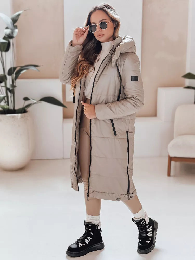 Women's long brown jacket Orvit