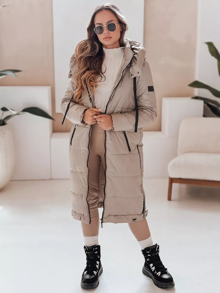 Women's long brown jacket Orvit