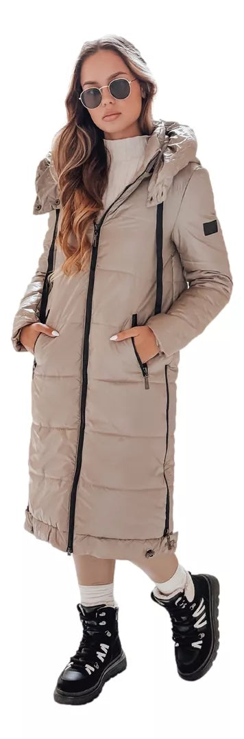 Women's long brown jacket Orvit