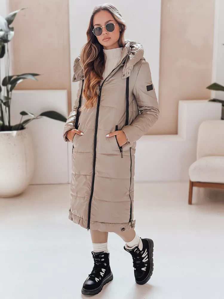 Women's long brown jacket Orvit