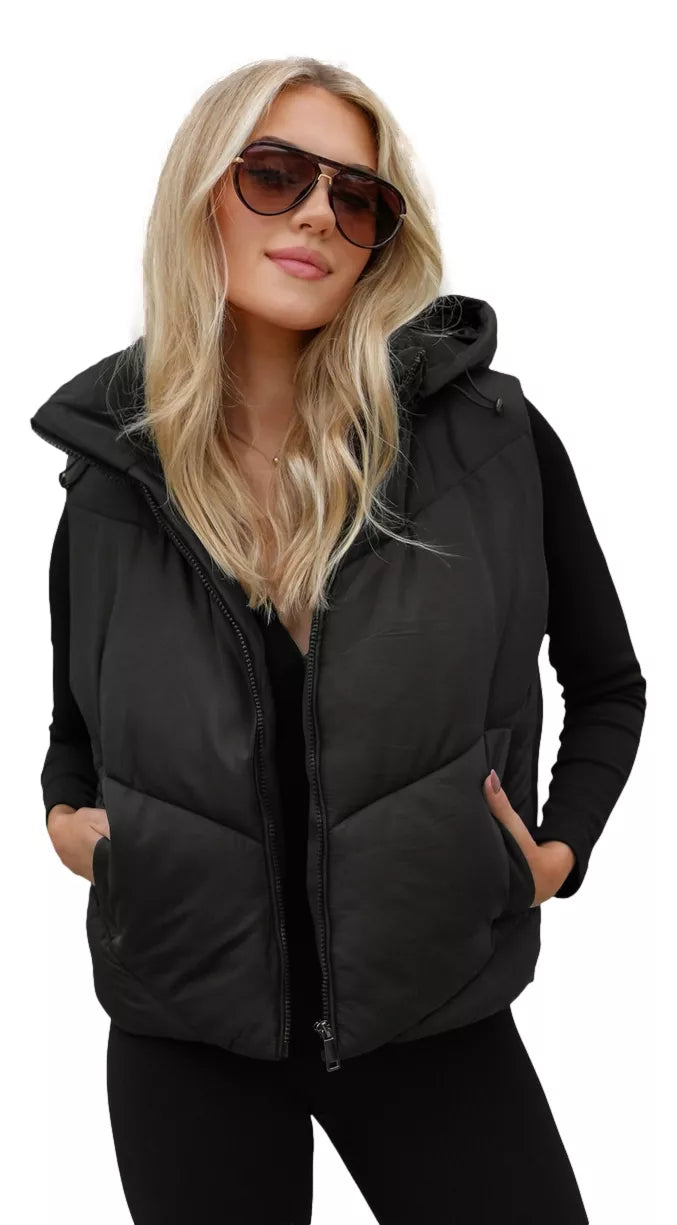 Women's black vest Gusti